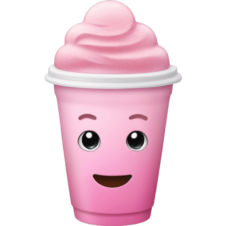 iced pink coffee emoji