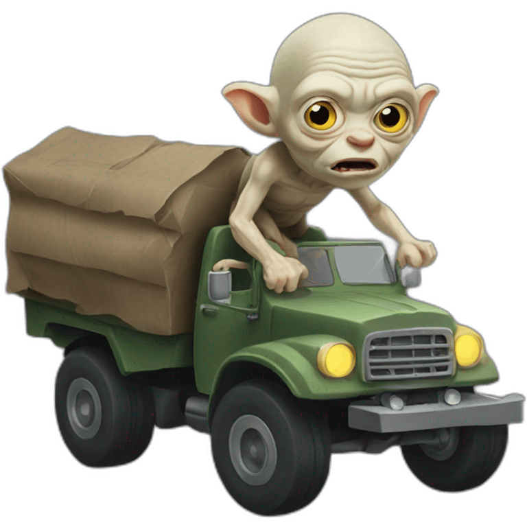 gollum driving truck emoji