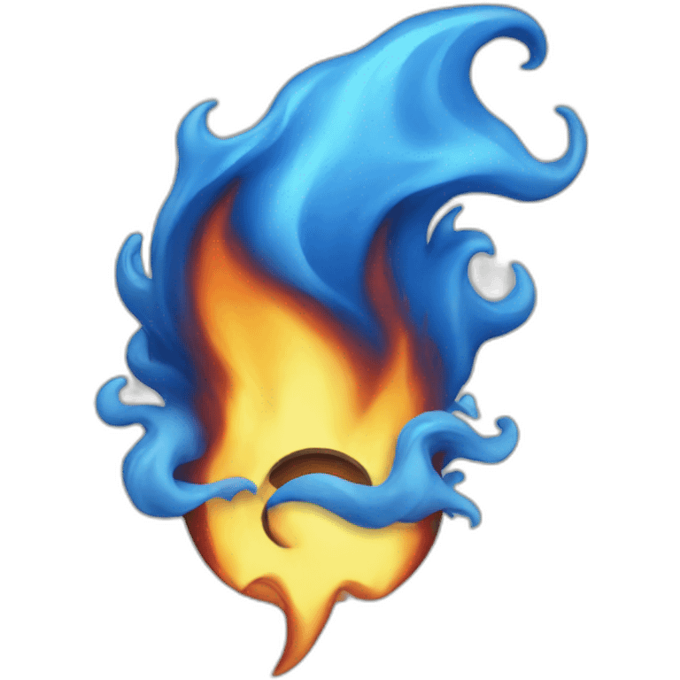 Blue fire  emoji