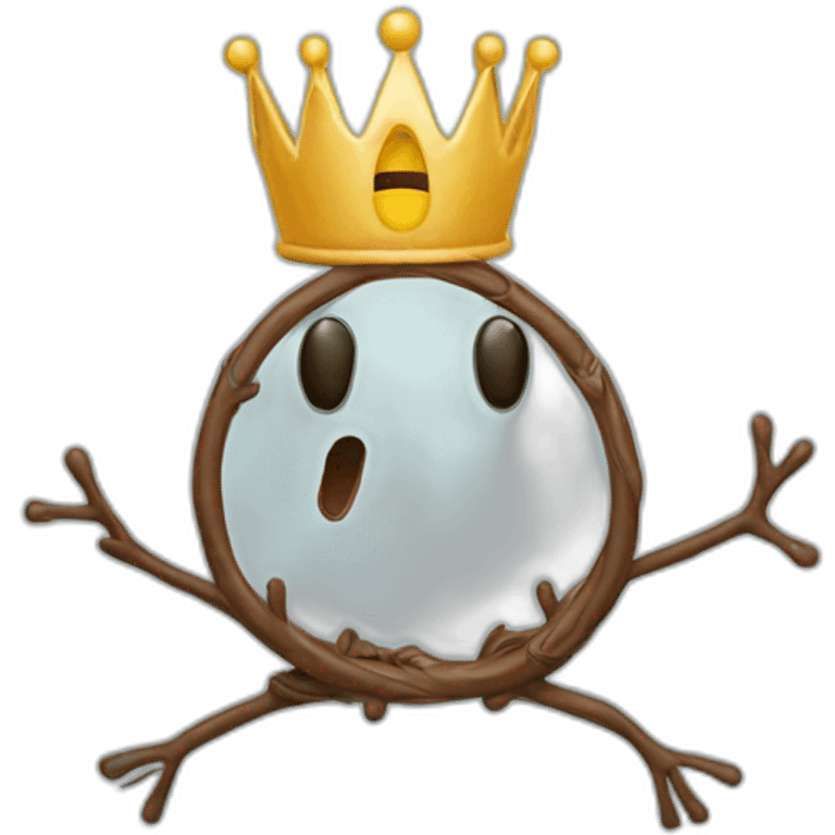 Stickman avec une couronne emoji