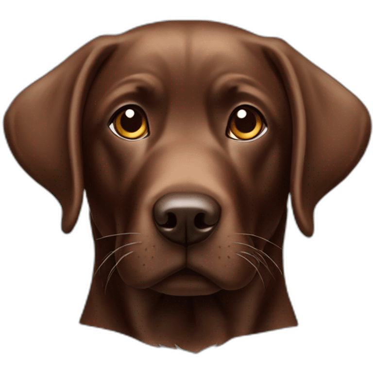 Labrador chocolat emoji