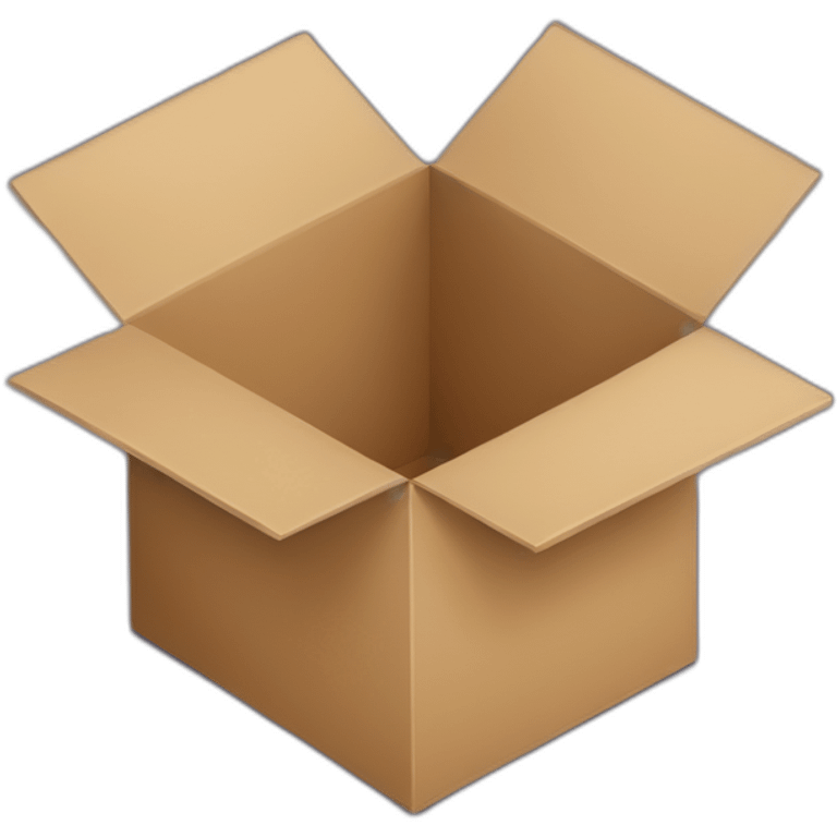 an empty open box upside down emoji