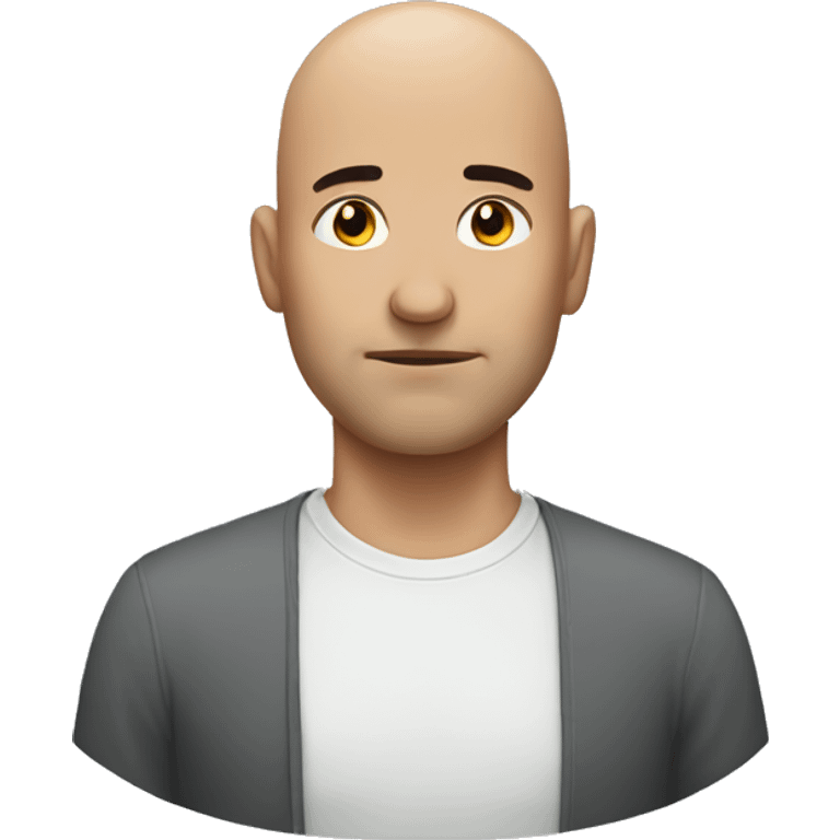 bald man with a dent in his head emoji