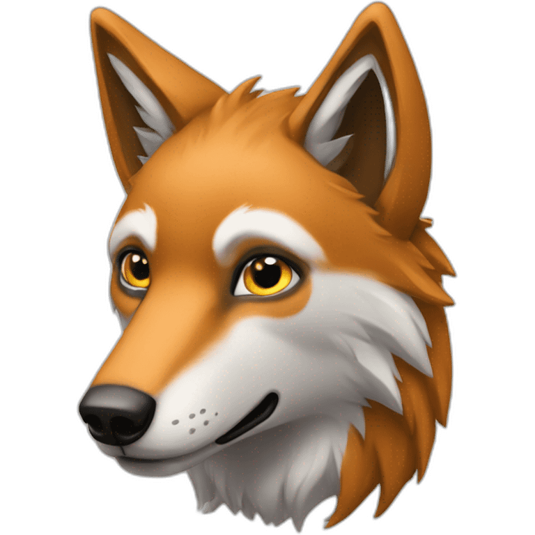 Loup sur renard emoji