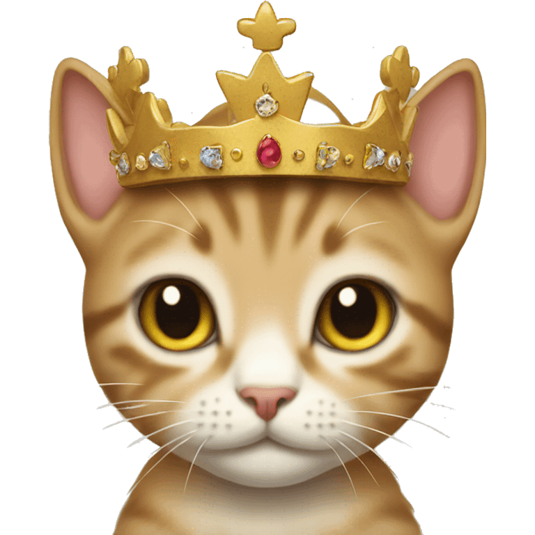 Kitten wearing crown emoji