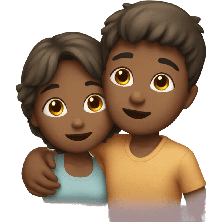 boy and girl cuddling emoji