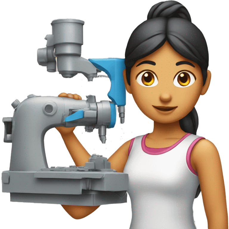 indian girl building an ml model emoji