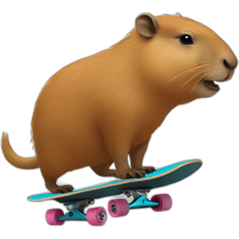 capybara on a onewheel skateboard emoji