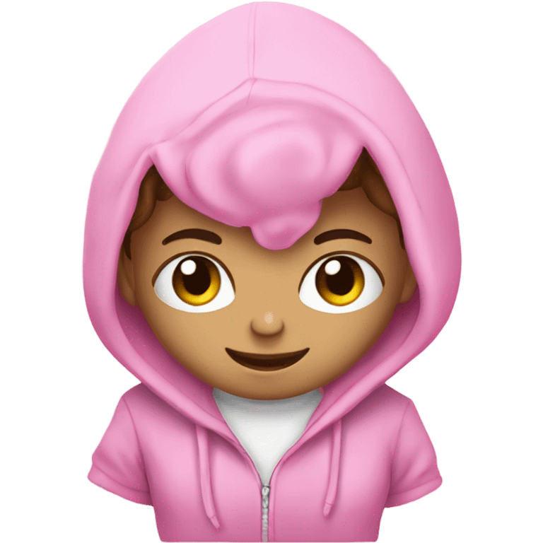 pink palm puff hoodie emoji