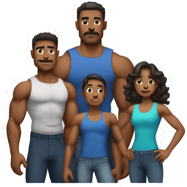 muscular family emoji