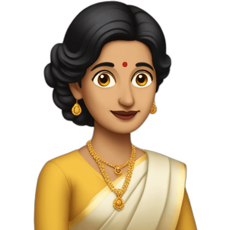 Kishori amonkar with completely black hair emoji