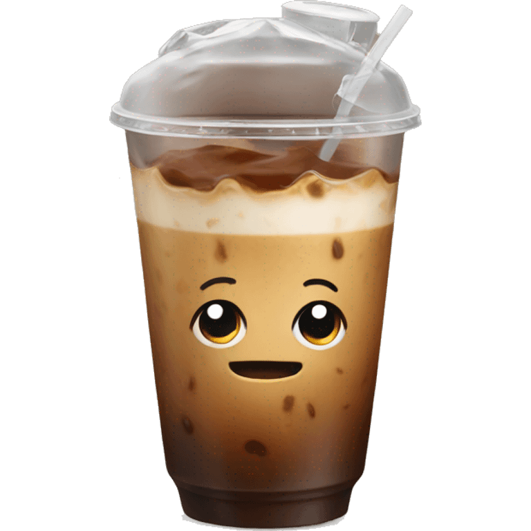 iced coffee with lid emoji