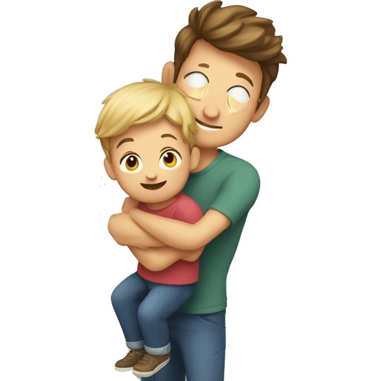 boy piggyback mum emoji