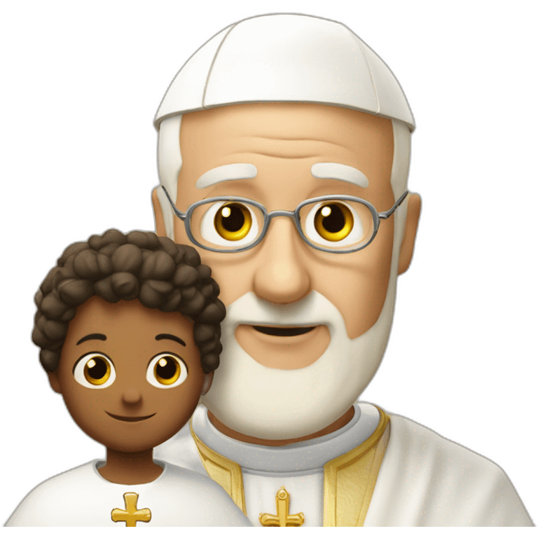 Le pape with a kid emoji