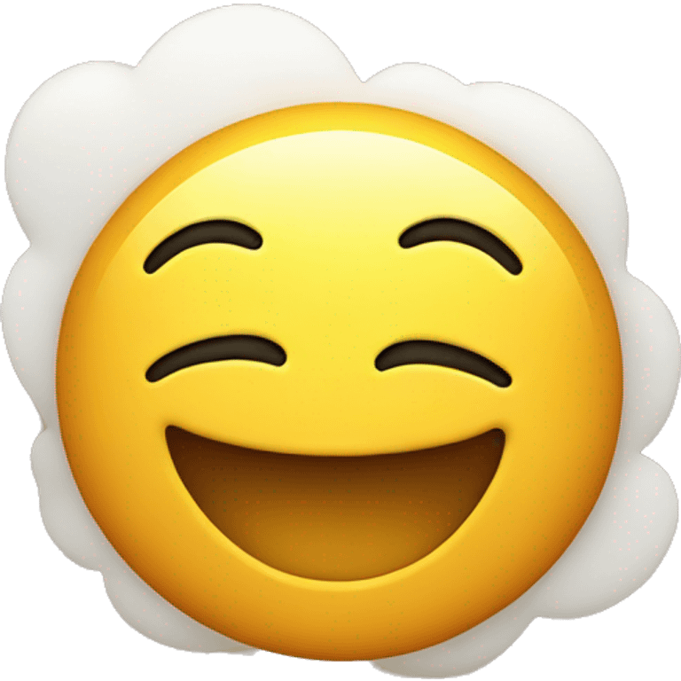 Laughing emoji with a thought bubble  emoji