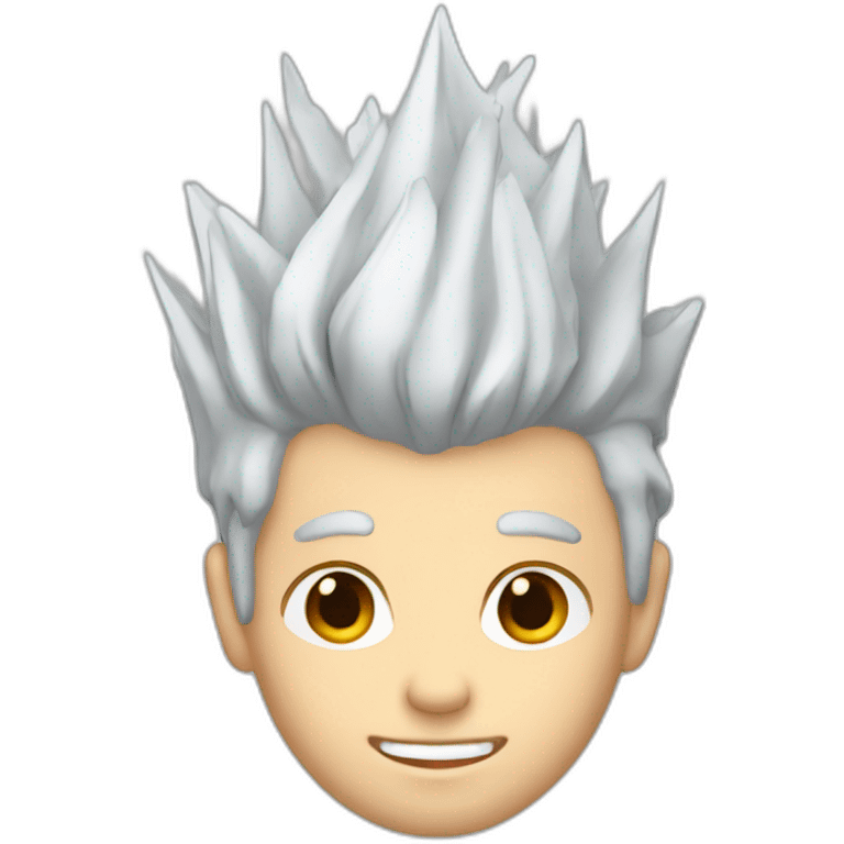 pale white guy with spiky silver hair emoji