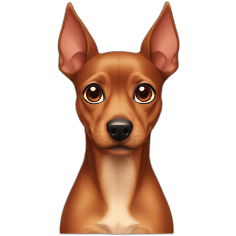 pinscher with a mustache emoji