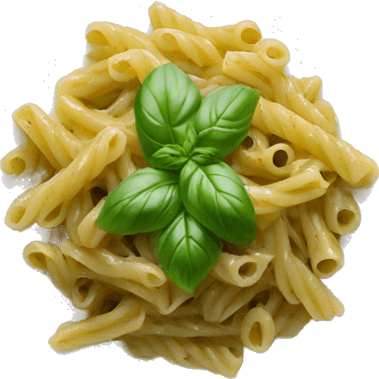 pesto pasta on a white plate emoji