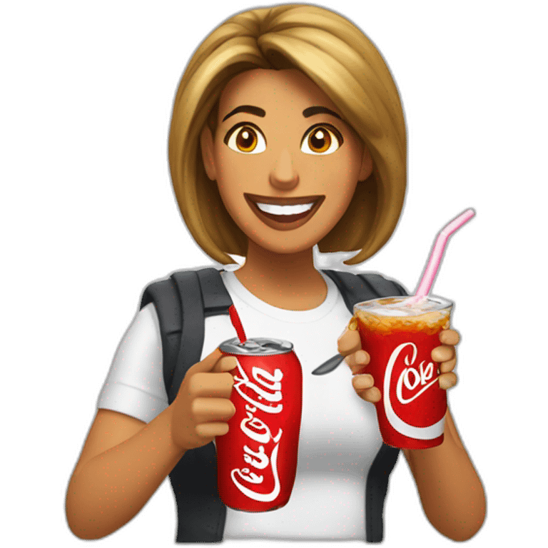 hoda drink coke emoji