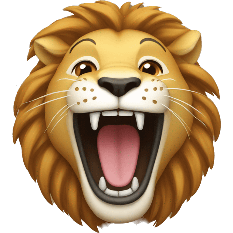 Lion laughing emoji