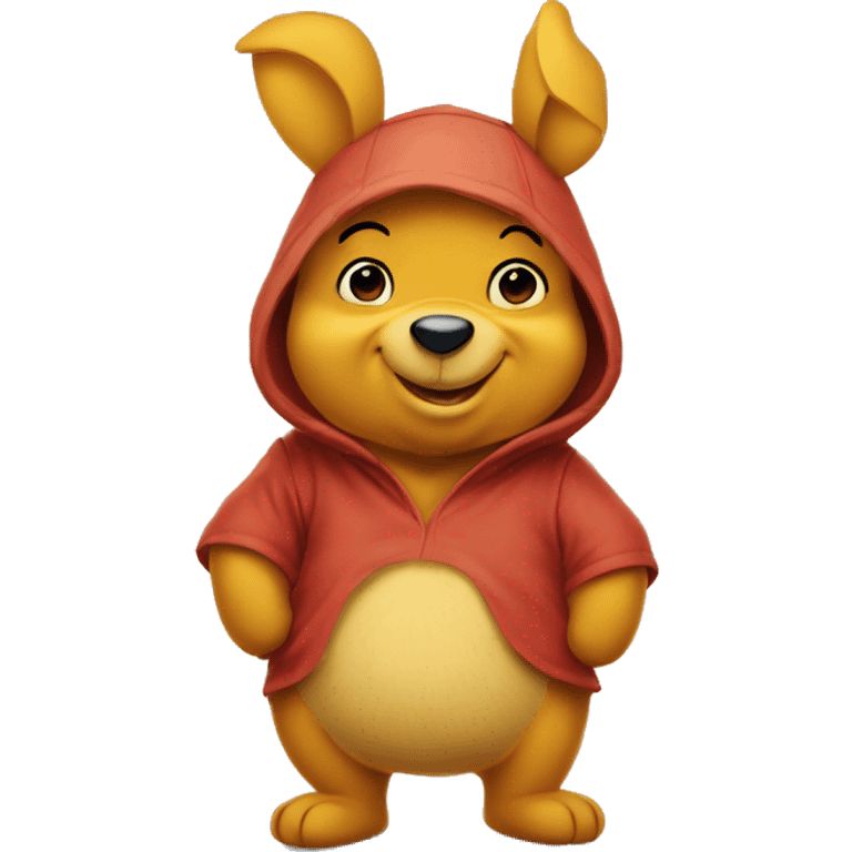 winnie the pooh in rabbit costume emoji