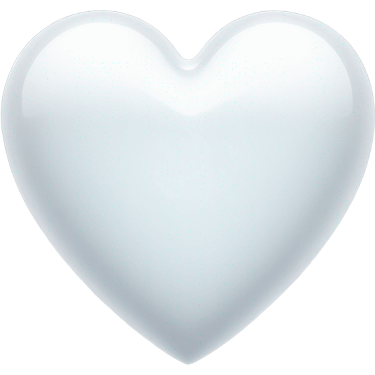 Shiny white space heart emoji