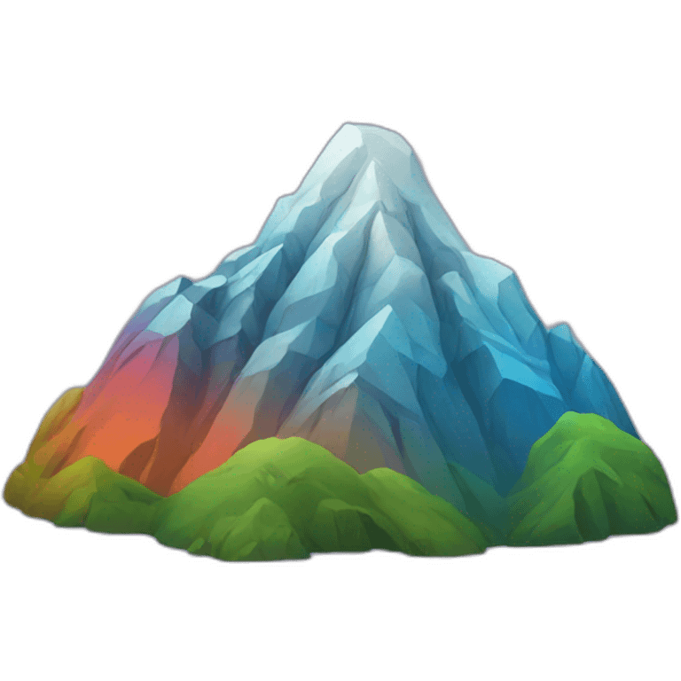 Mountain With colors emoji