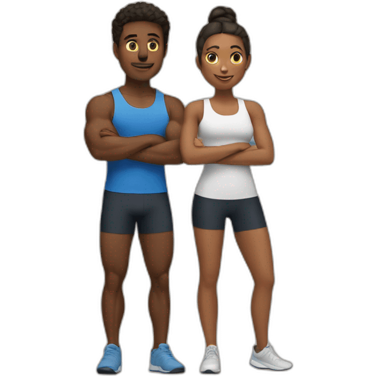 couple training together emoji