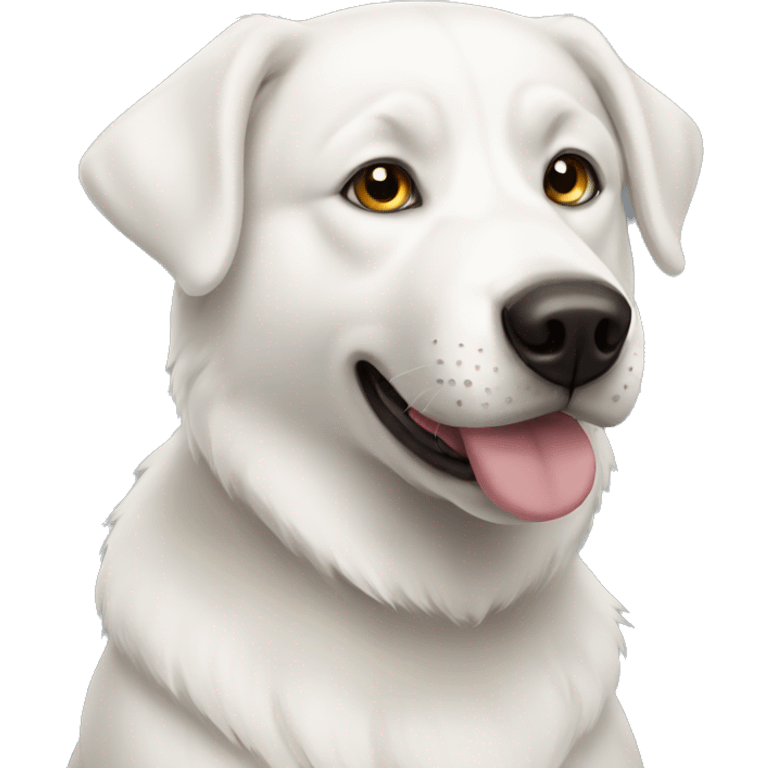 White husky & white Labrador  emoji