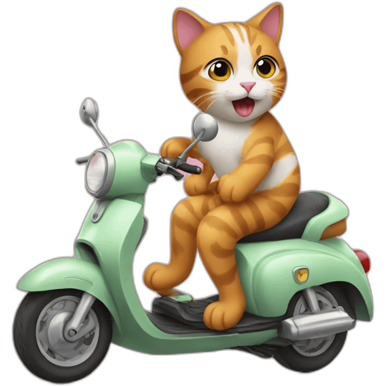 Cat on a scooter emoji