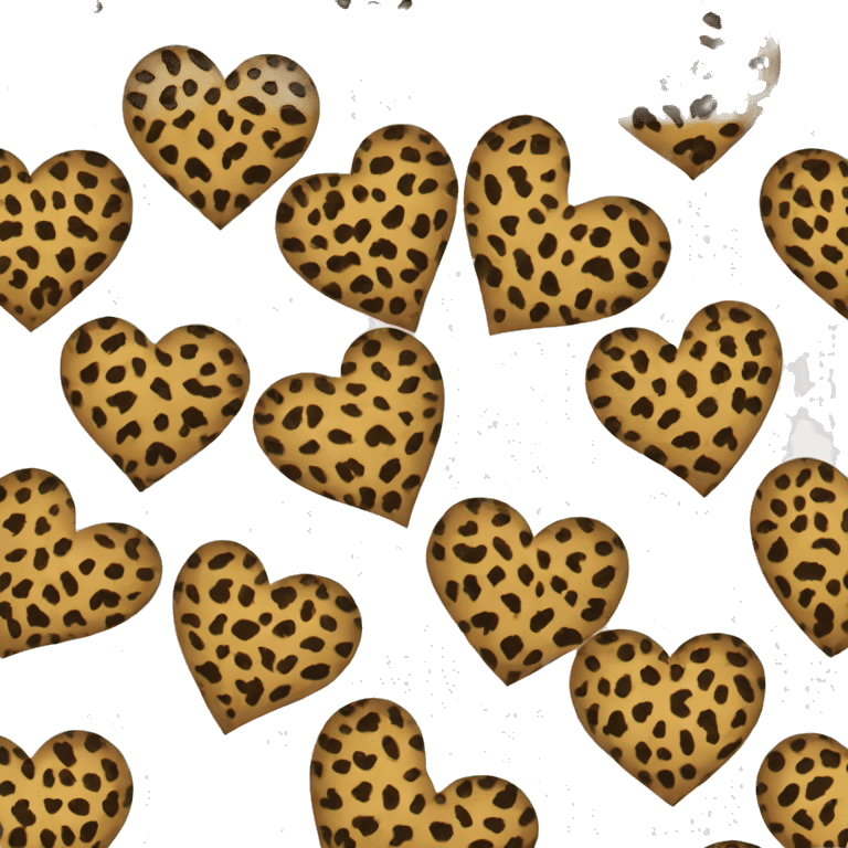 Cheetah print heart  emoji