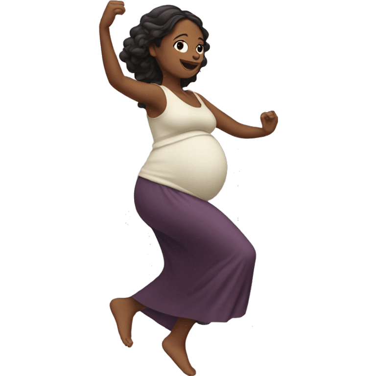 Pregnant lady dancing  emoji