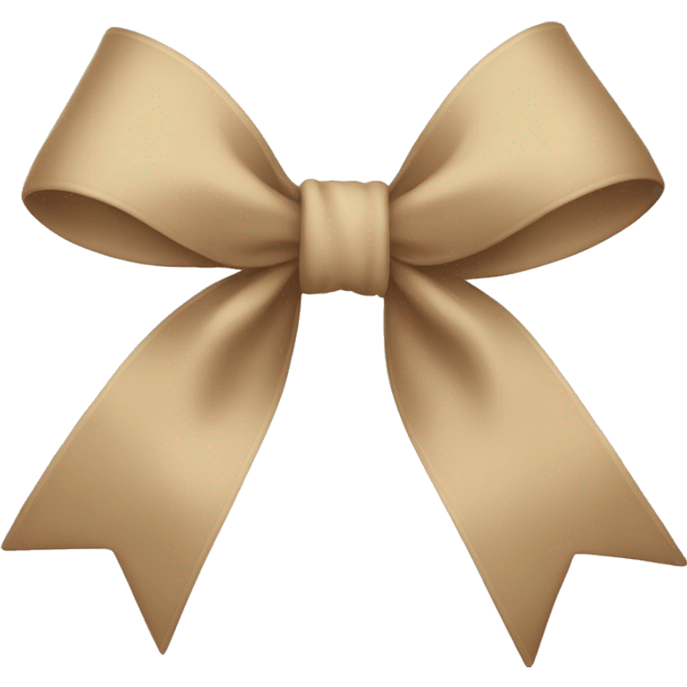 Beige bow emoji