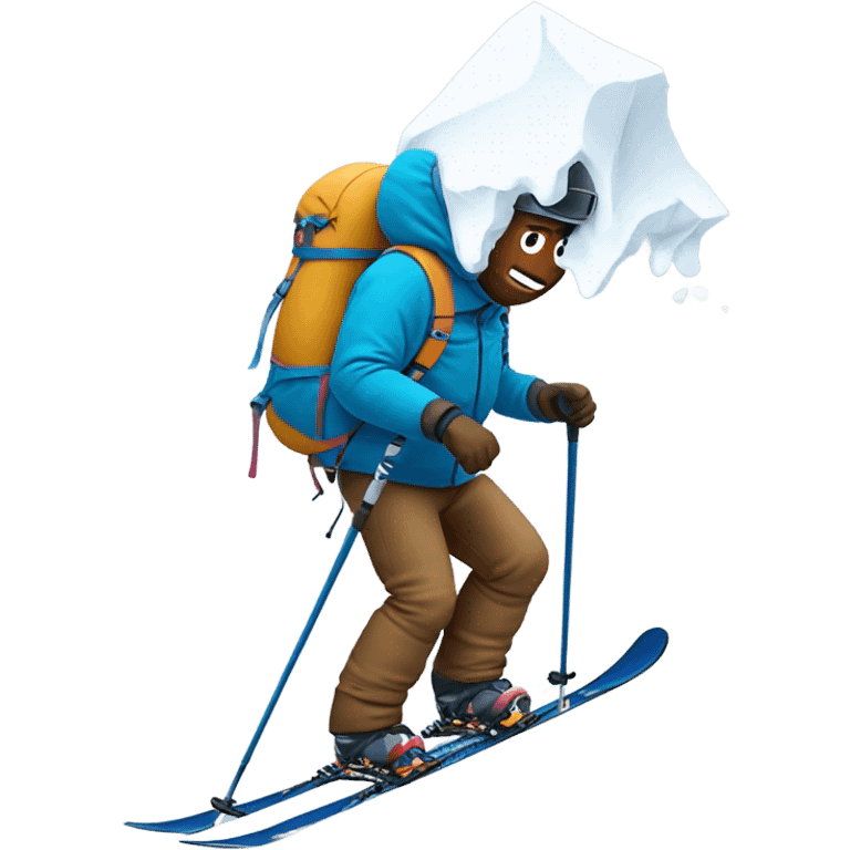 Poop skiing on Mount Everest  emoji