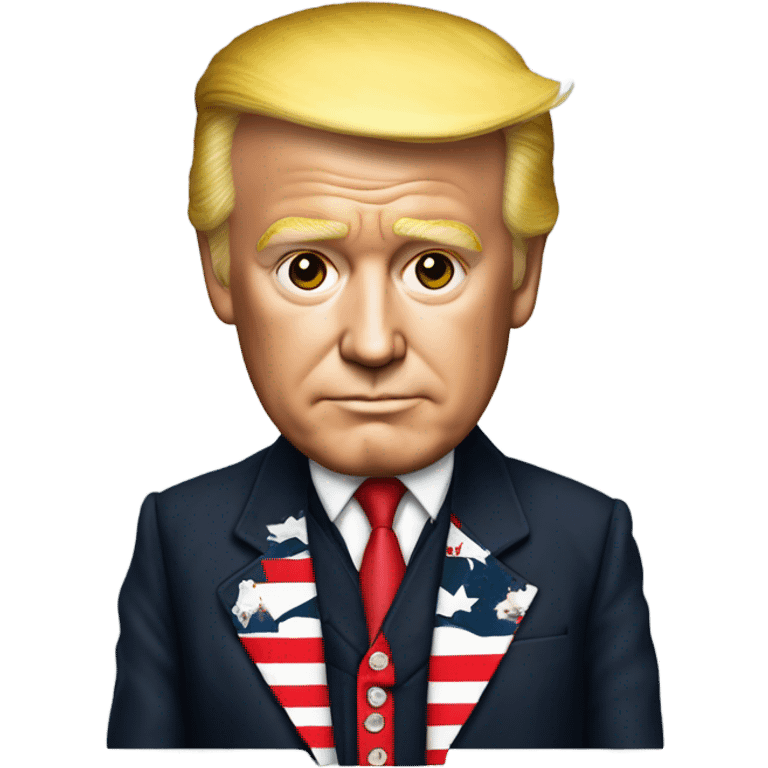 Trump in a don cherry style Canadian flag jacket emoji