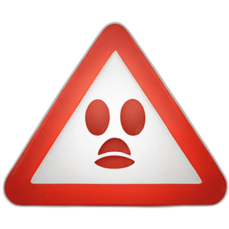 warning icon triangle red emoji