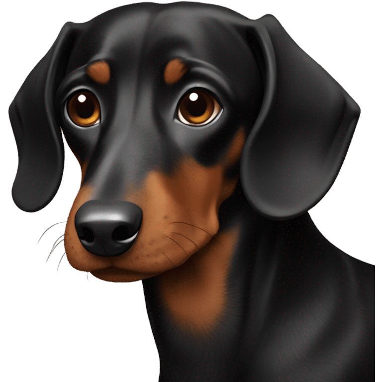 black and brown dachshund emoji