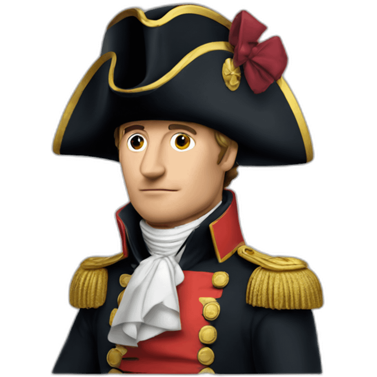 Napoleon wearing hat looking confident emoji