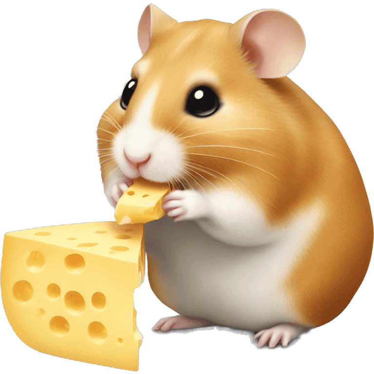 hamster eating a ball of cheese emoji