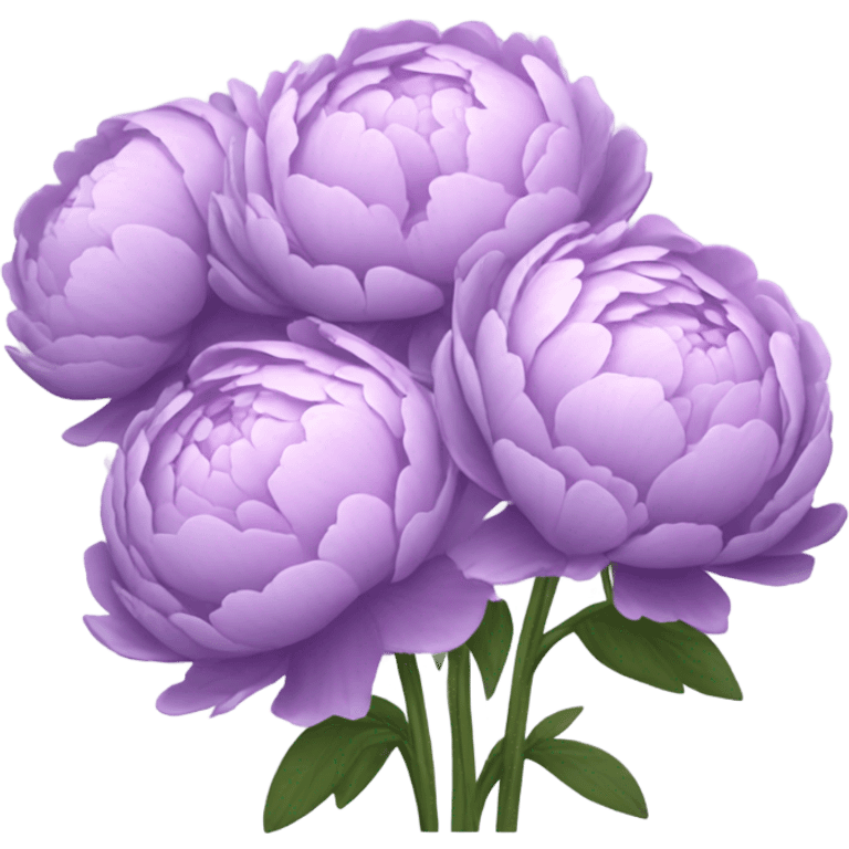 small bouquet of lavender peonies emoji