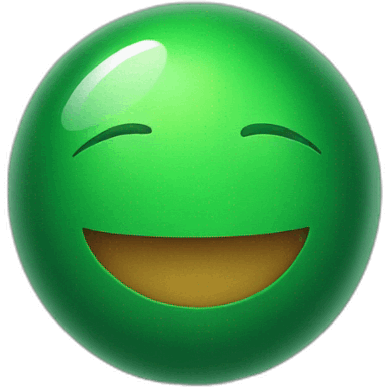 modern green sphere emoji