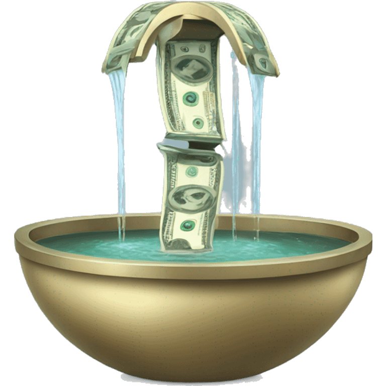 A money fountain emoji