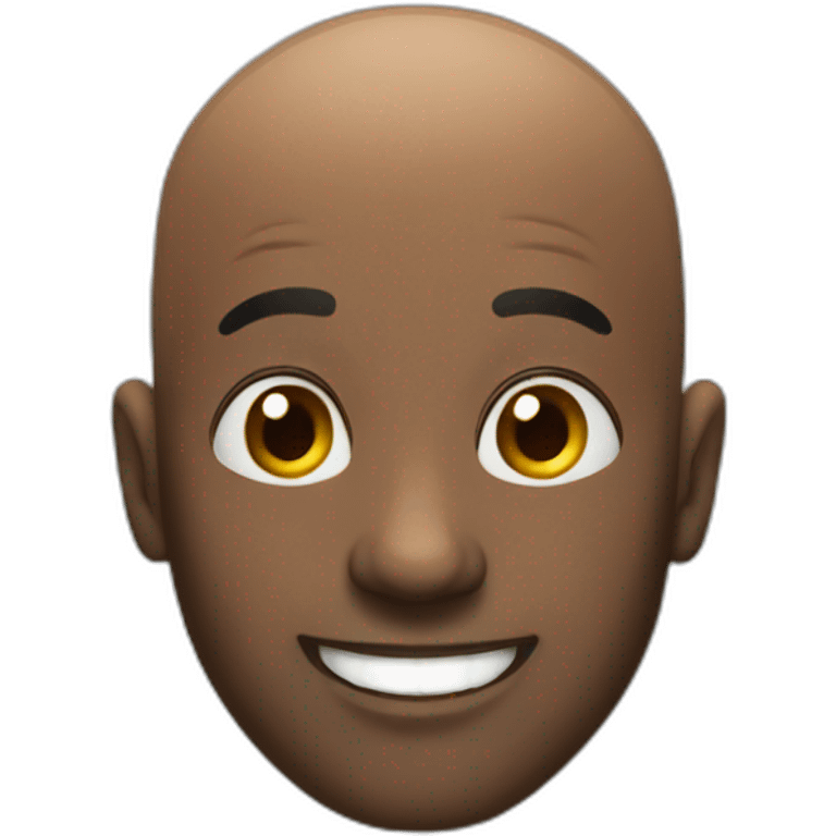 bald black smiling guy emoji