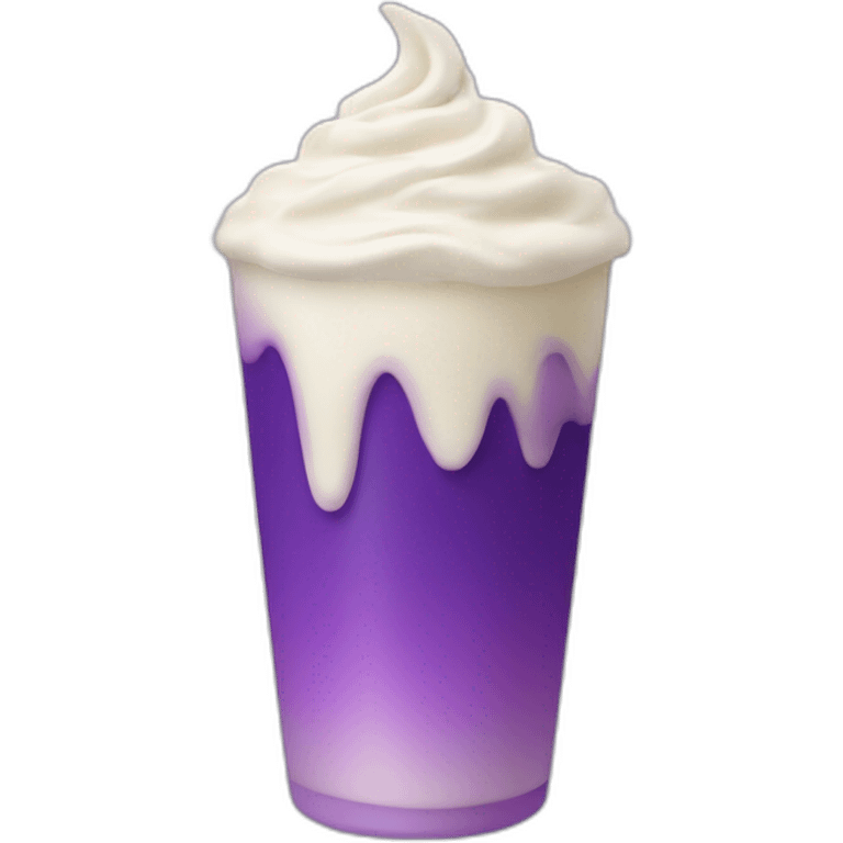 purple gradient thickshake with cream emoji