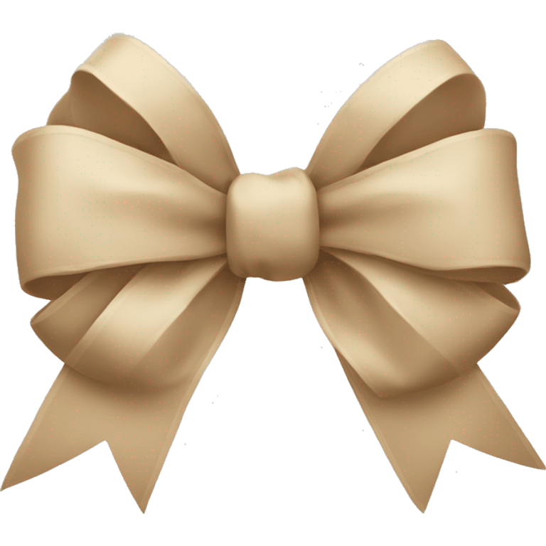 Beige Christmas bow  emoji