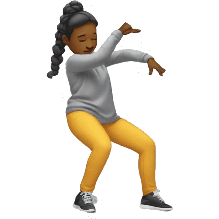 girl doing a dab emoji