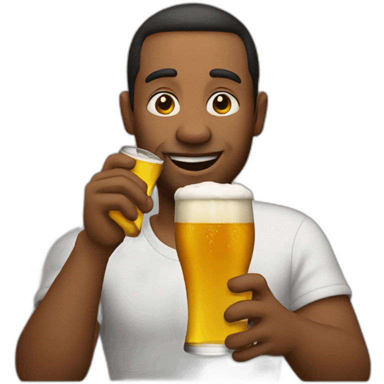 T’osa drinking beer emoji