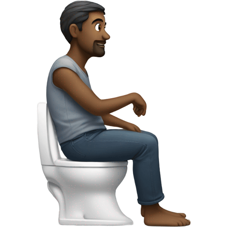 Man in toilet emoji