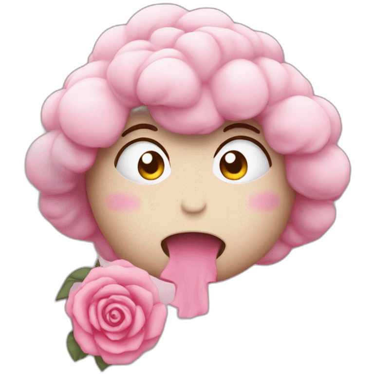 peluche rose qui fume emoji