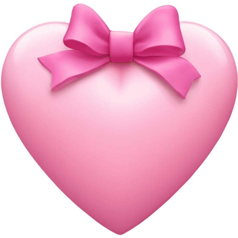 light pink heart with pink bow on it emoji